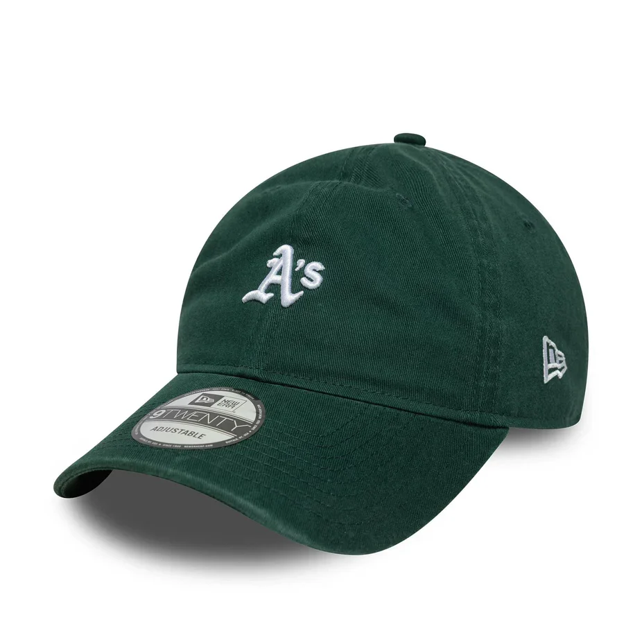 New Era unisex lippis MINI WASHED 9TWENTY® OAKLAND ATHLETICS, tummanvihreä - Image 4
