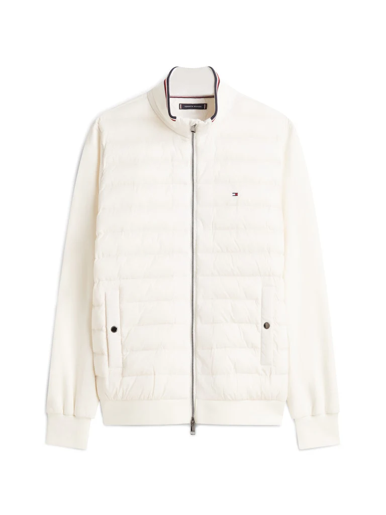 Tommy Hilfiger miesten takki Mix Media Ess RWB Stand Collar, luonnonvalkoinen - Image 4