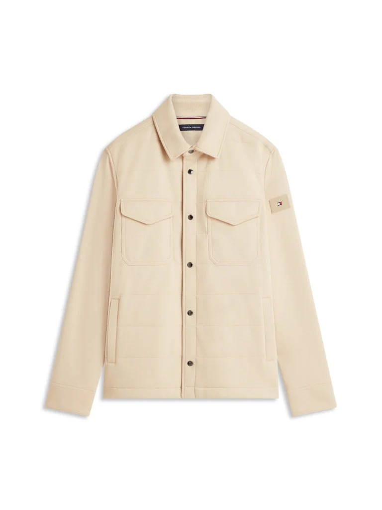 Tommy Hilfiger miesten paitatakki Mix Media Intechno Shirt Jckt, beige - Image 5