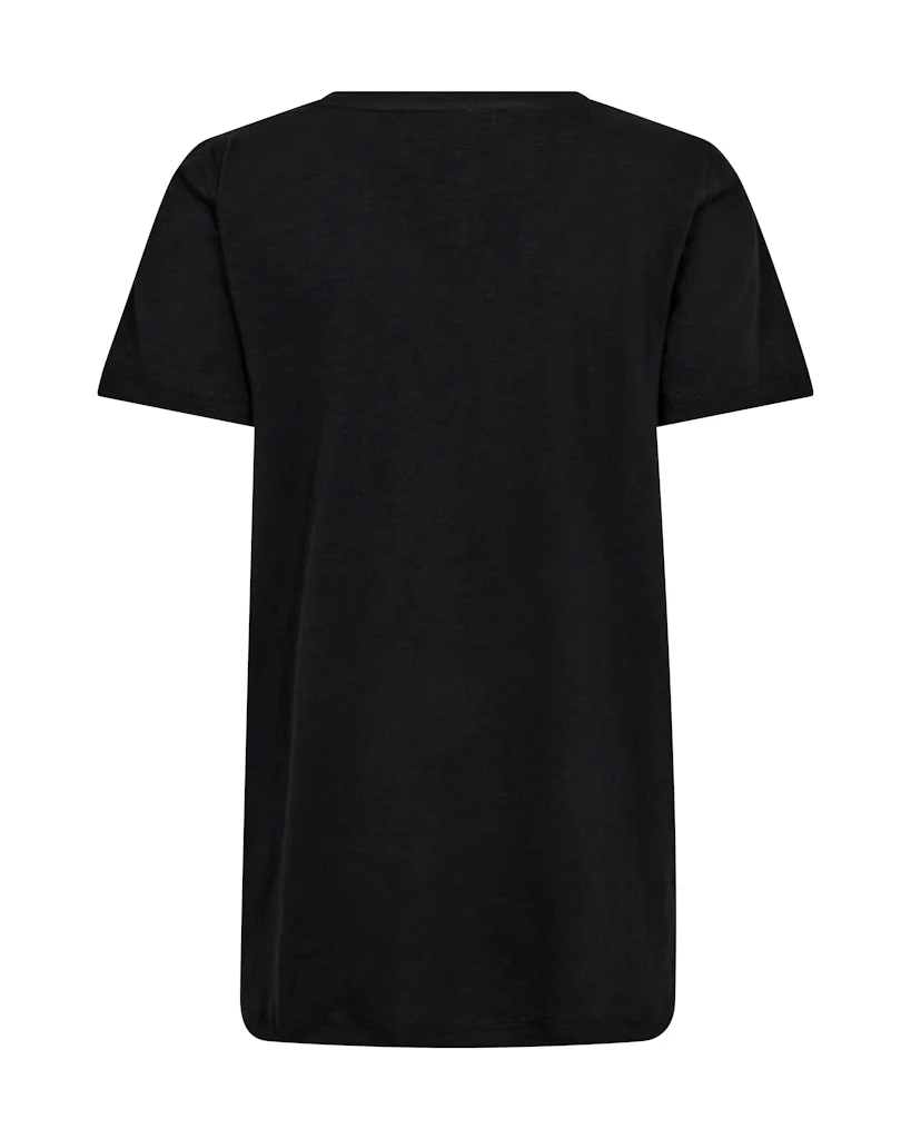 Mos Mosh naisten t-paita MMGETHI O-SS GLAM TEE, musta - Image 2