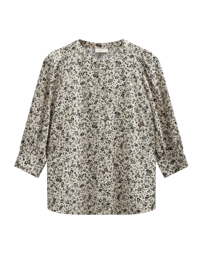 Freequent naisten pusero Molli Shirt, kuosillinen beige - Image 6