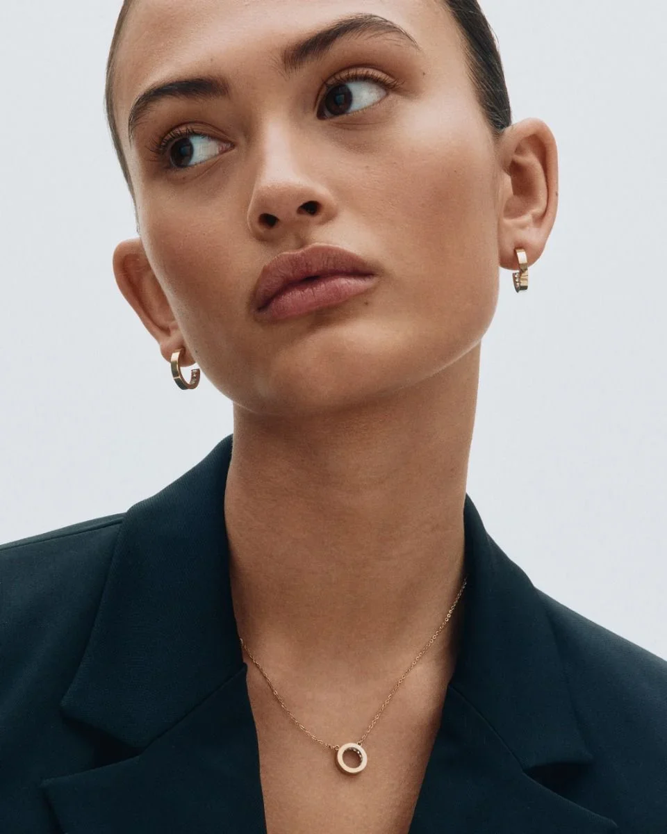 Edblad korvakorut Monaco Earrings Mini Gold, Gold pleated - Image 2