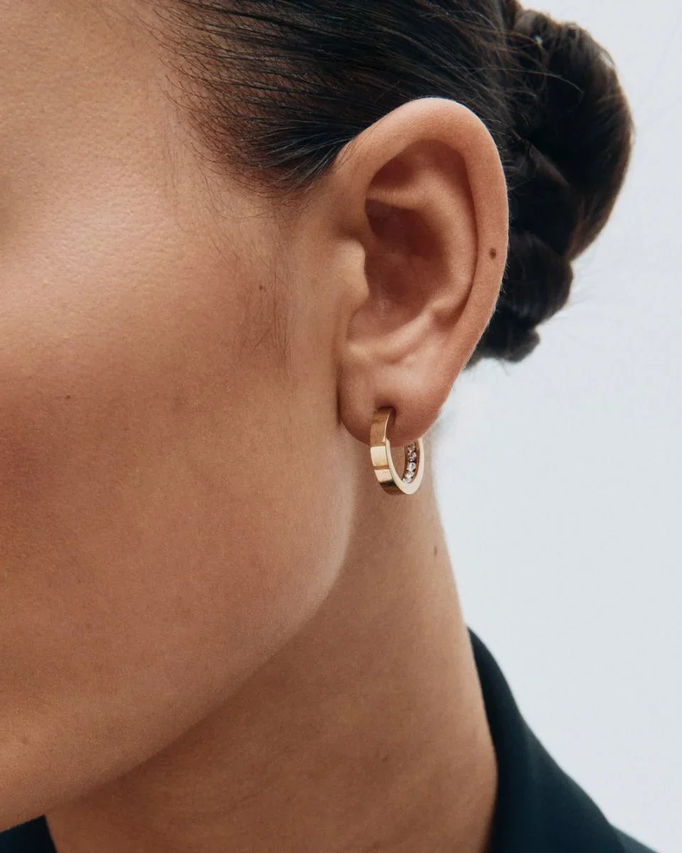 Edblad korvakorut Monaco Earrings Mini Gold, Gold pleated - Image 3