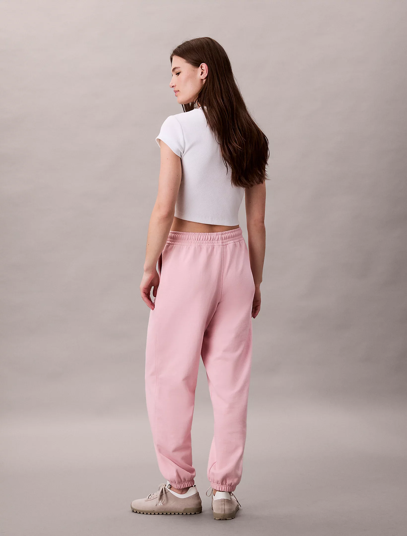 Calvin Klein Jeans naisten collegehousut MONOLOGO FRENCH TERRY JOGGER, vaaleanpunainen - Image 2