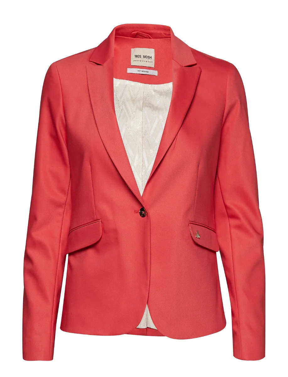Mos Mosh Naisten Bleiseri, Blake Night Blazer Sustainable Koralli - Image 2