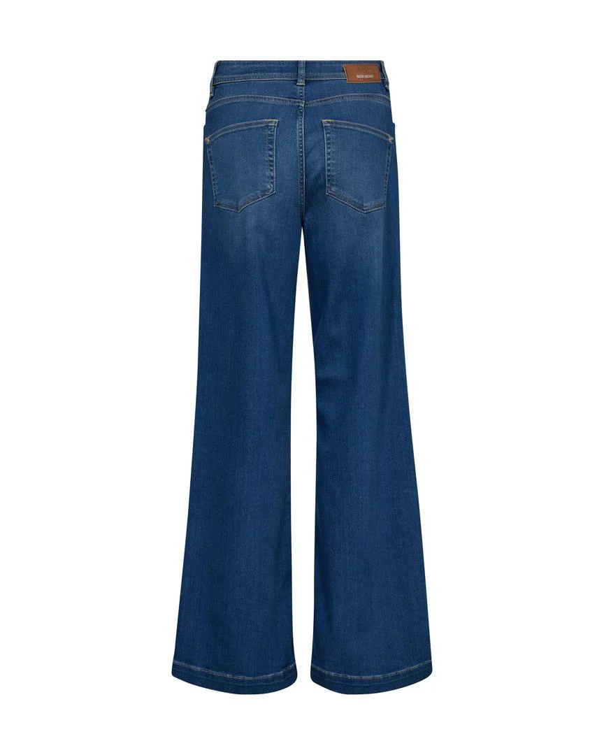 Mos Mosh naisten farkut, MMDARA DELUXE JEANS Sininen, Indigo - Image 4