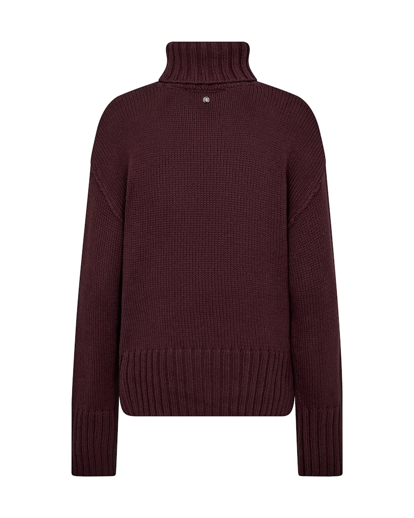 Mos Mosh naisten neule, MMROLA BINE ROLLNECK KNIT Viininpunainen - Image 2