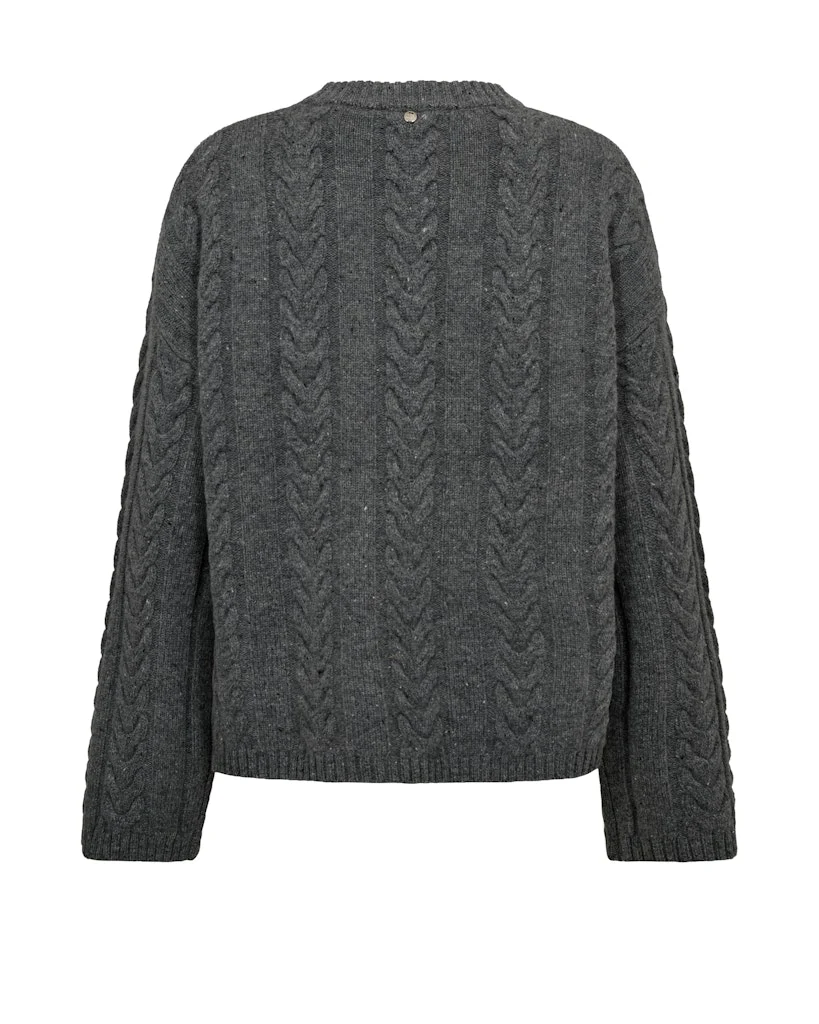 Mos Mosh naisten neulepusero, MMBRYNDIS CREWNECK KNIT Grafiitti - Image 2