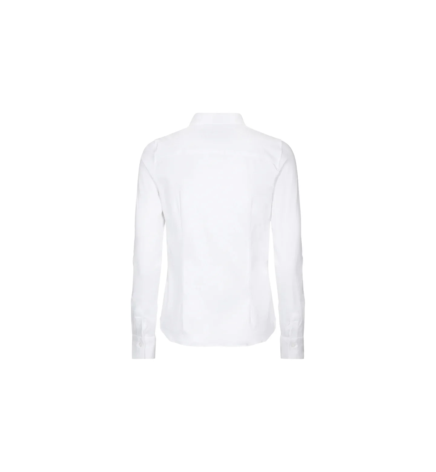 Mos Mosh Naisten Pitkähihainen Kauluspaita TINA JERSEY SHIRT Valkoinen - Image 3