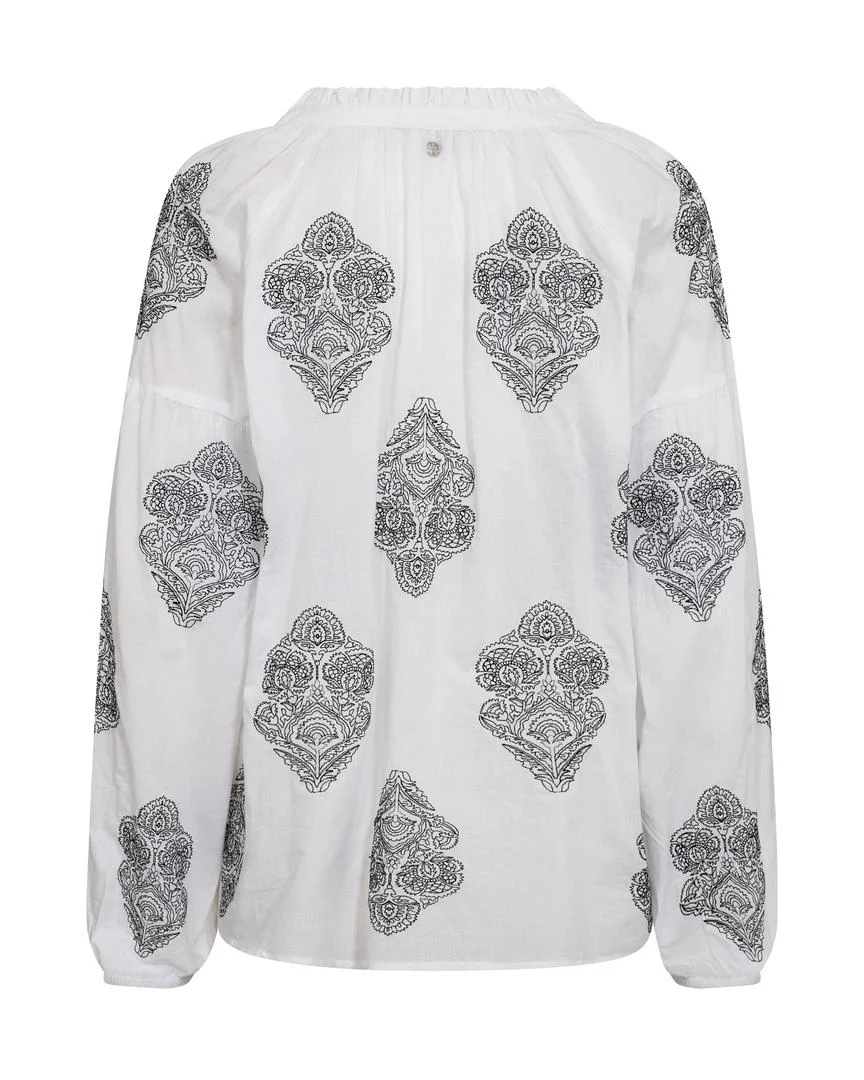 Mos Mosh naisten pusero, MMASHI VOILA BLOUSE Mustavalkoinen - Image 2