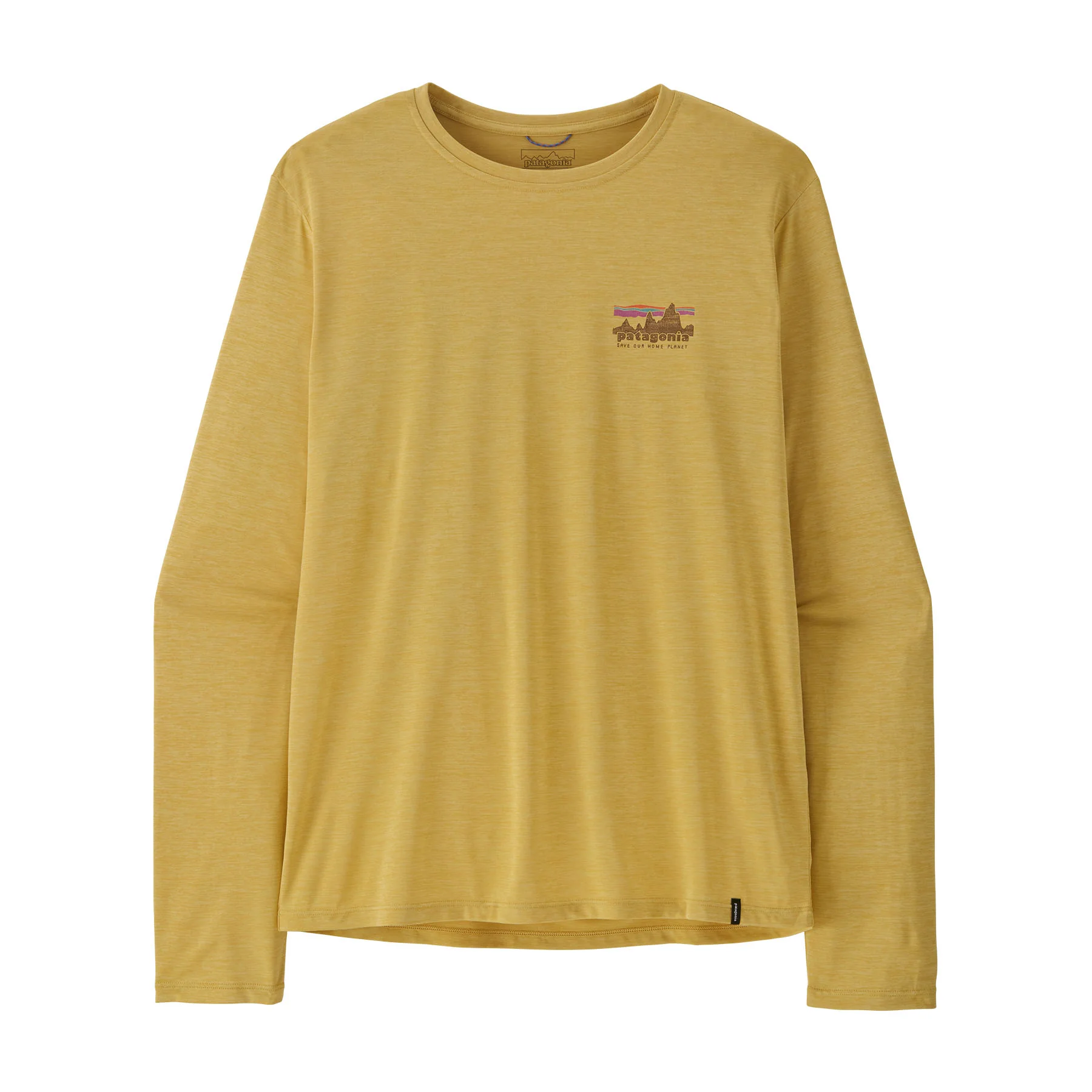 Patagonia miesten pitkähihainen paita M's L/S Cap Cool Daily Shirt - '73 Skyli, keltainen
