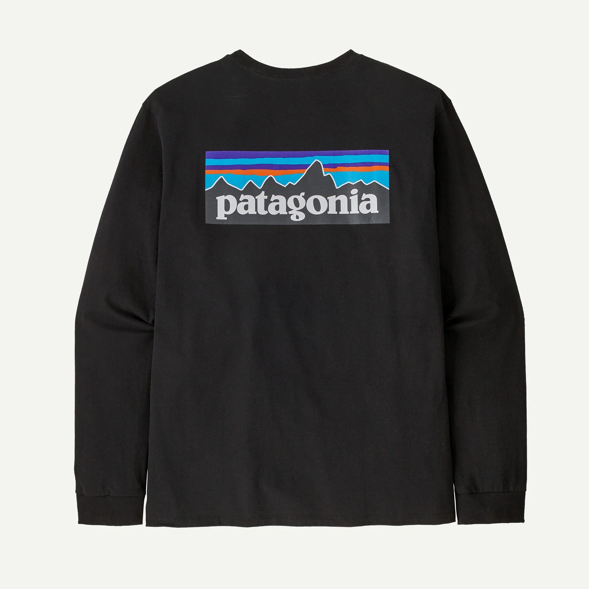 Patagonia miesten pitkähihainen paita M's L/S P-6 Logo Responsibili-Tee, musta - Image 3