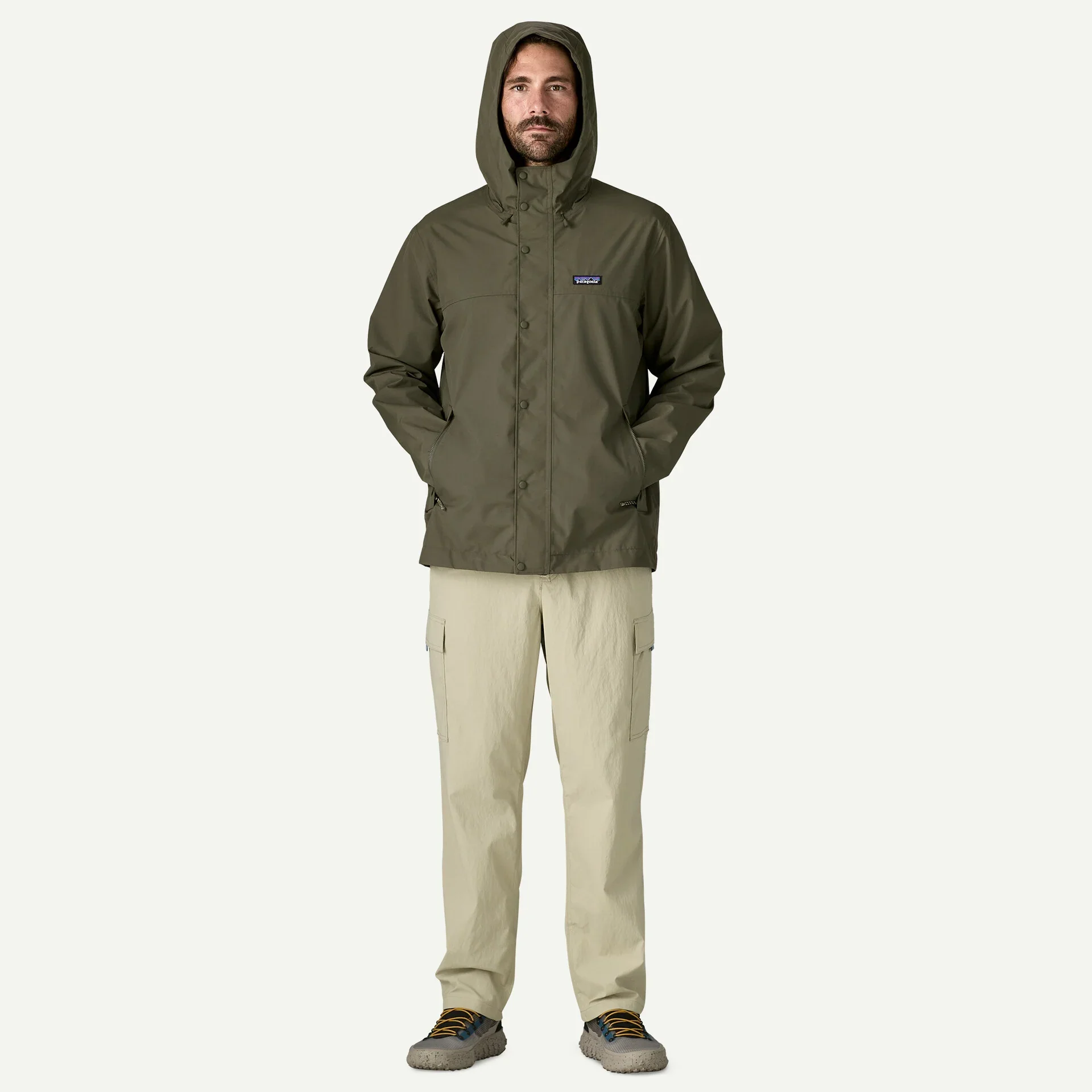 Patagonia miesten takki M's Outdoor Everyday Rain Jkt, khaki - Image 5