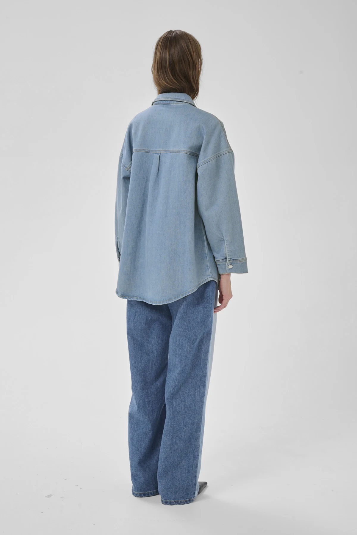My Essential Wardrobe naisten paitatakki MWMazie 139 Boxy Mix Shirt, sininen - Image 2