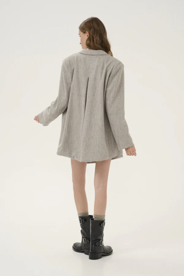 MY ESSENTIAL WARDROBE naisten bleiseri, EmmyMW Blazer Beige Kuosi - Image 2
