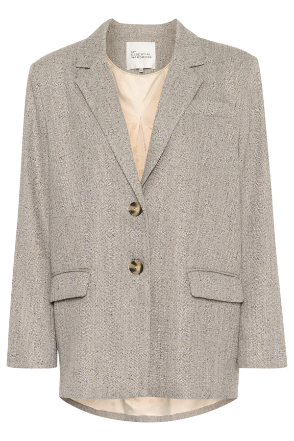 MY ESSENTIAL WARDROBE naisten bleiseri, EmmyMW Blazer Beige Kuosi - Image 3