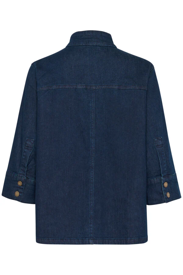 MY ESSENTIAL WARDROBE naisten farkkupaita, LaraMW 115 Boxy Blouse Tummansininen - Image 4