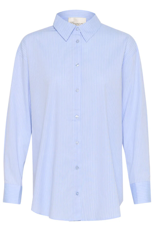 MY ESSENTIAL WARDROBE naisten paitapusero, BellaMW Shirt Raidallinen Sininen - Image 3