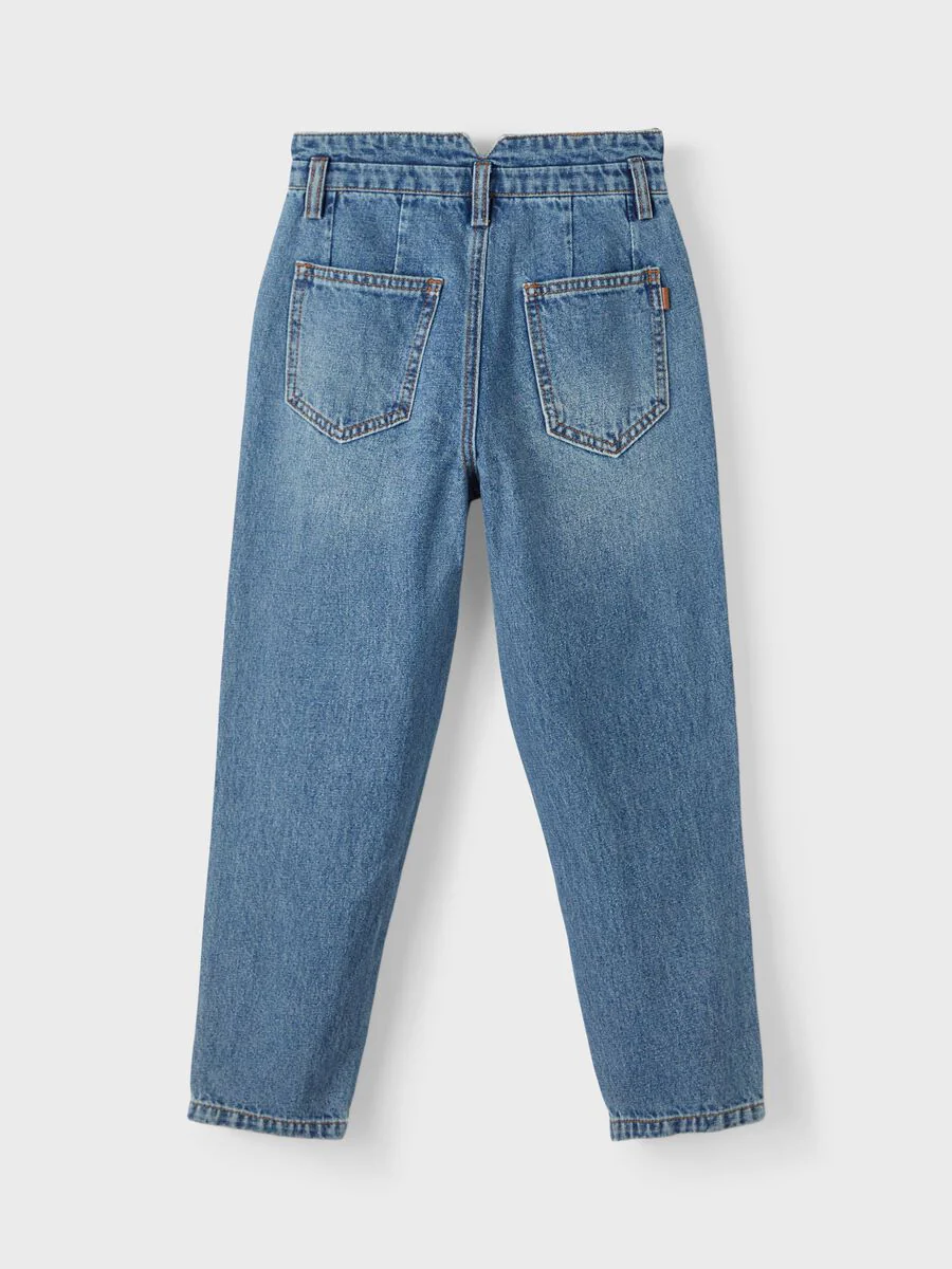 Name It korkeavyötäröiset farkut,  NKFBELLA DNMATAMY HW ANCLE MOM PANT Indigo - Image 2
