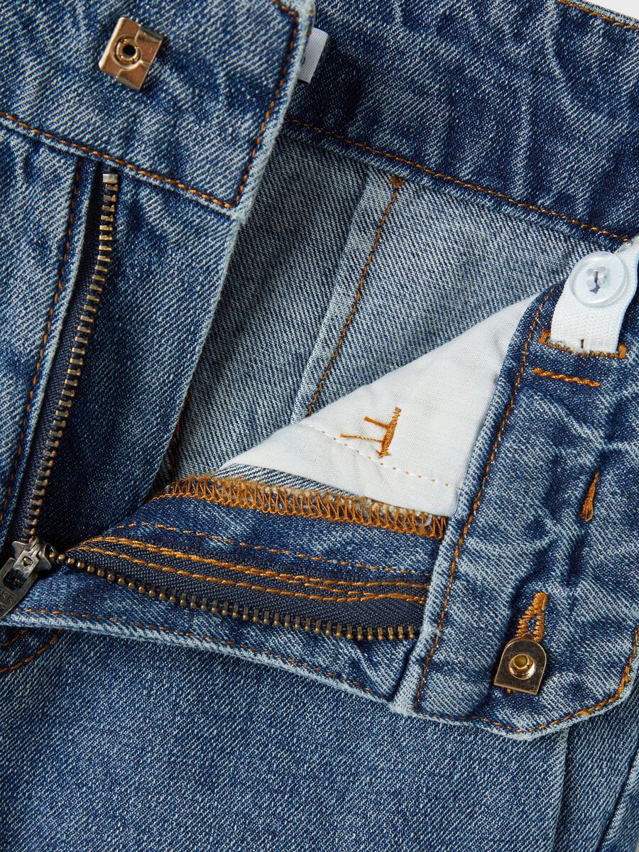 Name It korkeavyötäröiset farkut,  NKFBELLA DNMATAMY HW ANCLE MOM PANT Indigo - Image 3