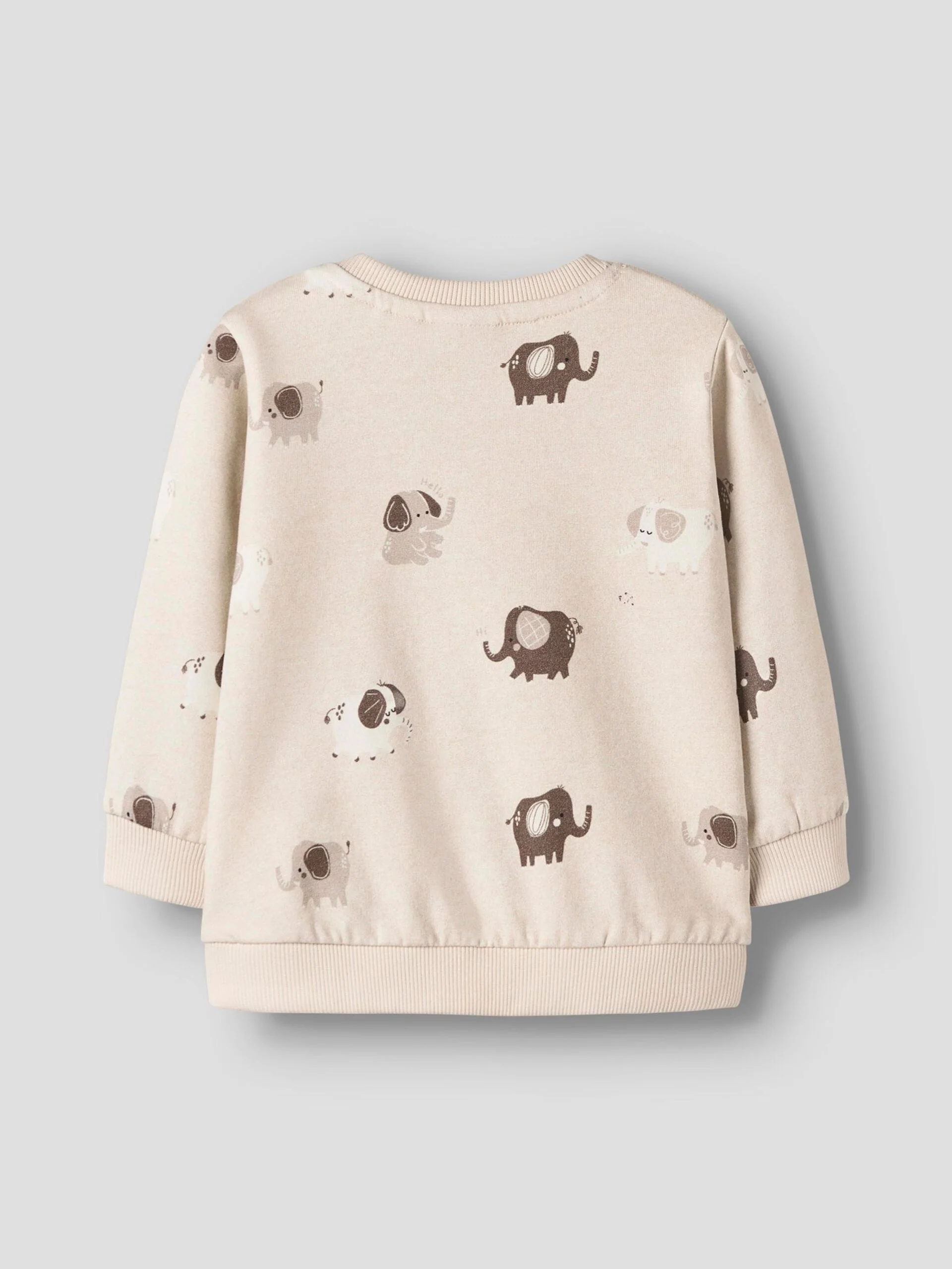 Name It lasten collegepaita, NBNOHAPI LS SWEAT BRU Beige - Image 2