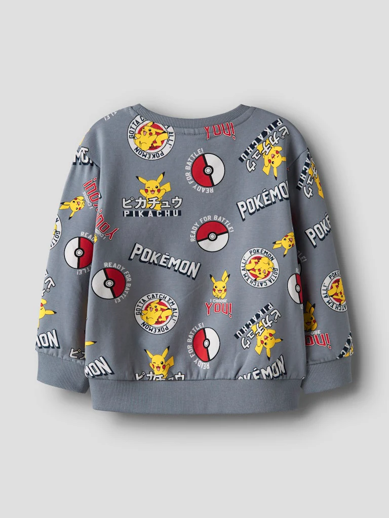 Name It  lasten collegepusero, NMMSILO POKEMON REG SWEATSHIRT Keskiharmaa - Image 2