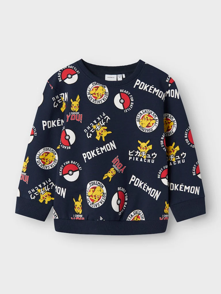 Name It lasten collegepusero, NMMSILO POKEMON REG SWEATSHIRT Tummansininen - Image 3