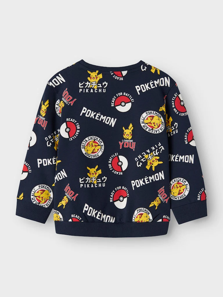 Name It lasten collegepusero, NMMSILO POKEMON REG SWEATSHIRT Tummansininen - Image 4