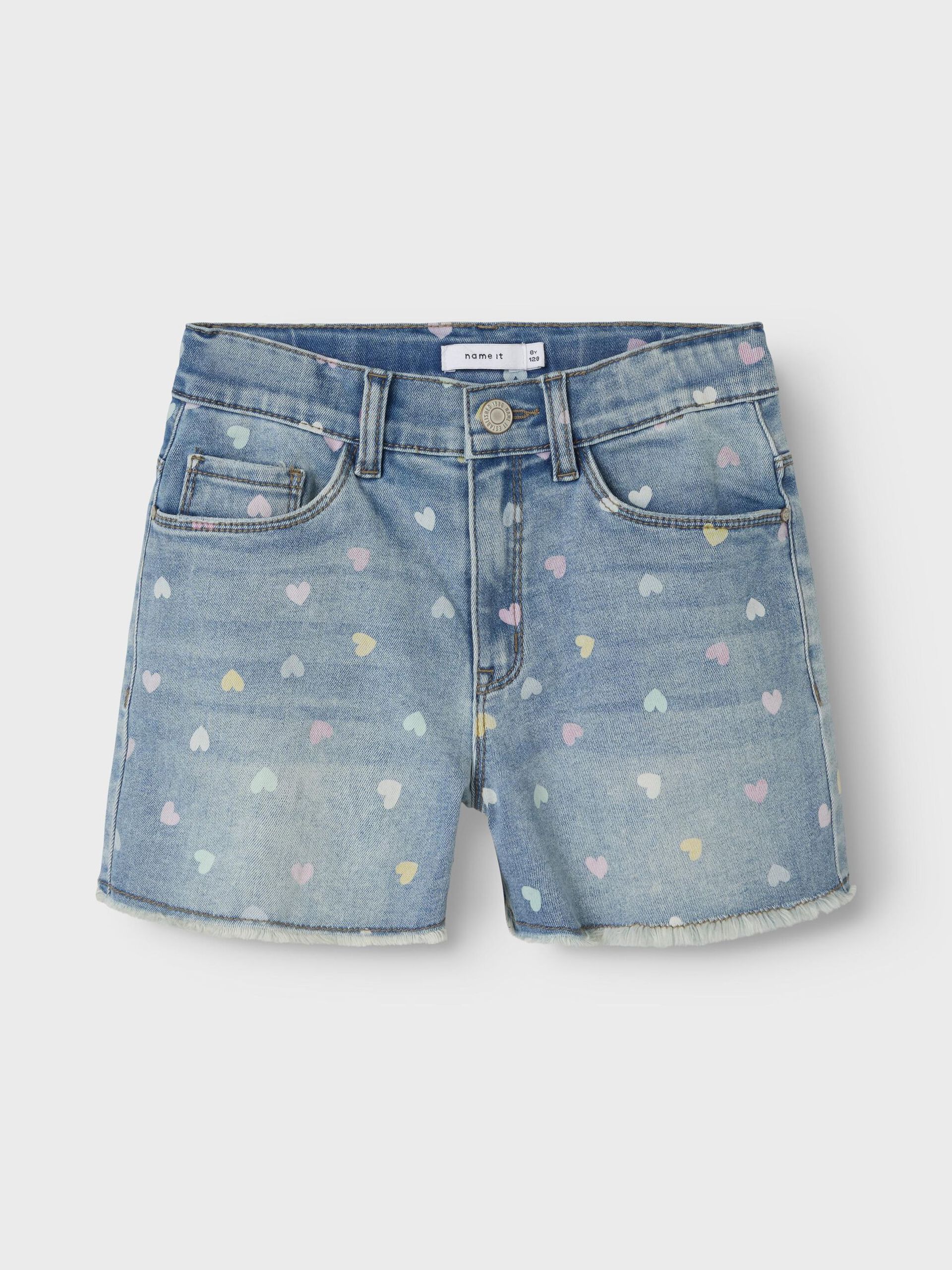 Name It lasten farkkushortsit, NKFROSE HW MOM DENIM SHORTS 3555  Indigo - Image 3