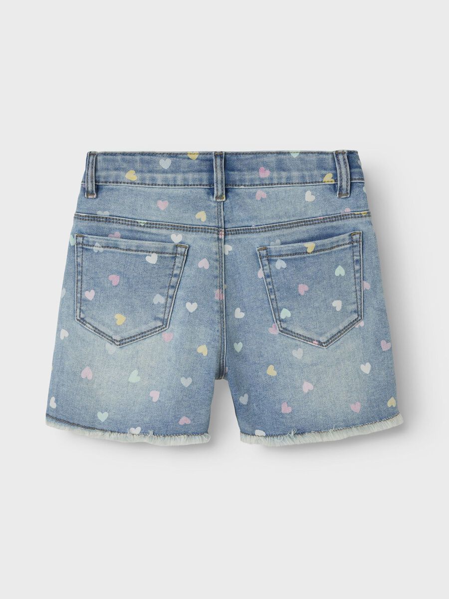 Name It lasten farkkushortsit, NKFROSE HW MOM DENIM SHORTS 3555  Indigo - Image 4