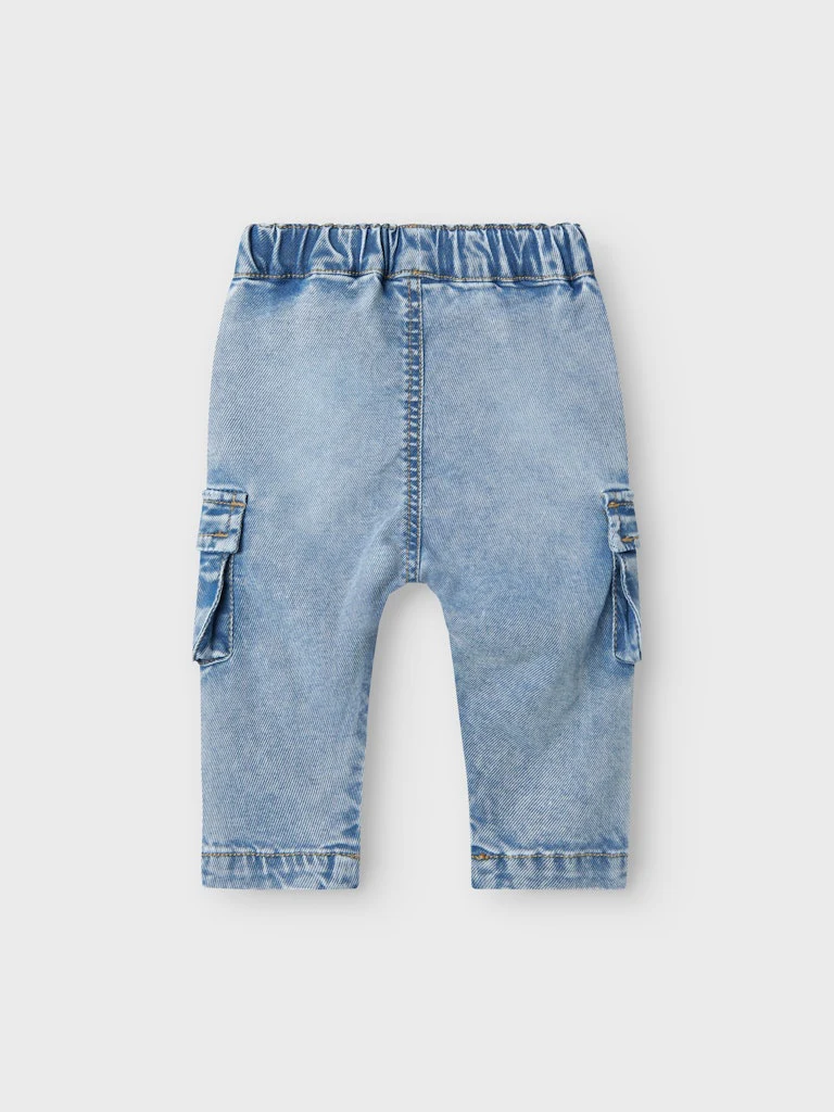 Name It lasten farkut, NBMBEN BAGGY CARGO JEANS Indigo - Image 3