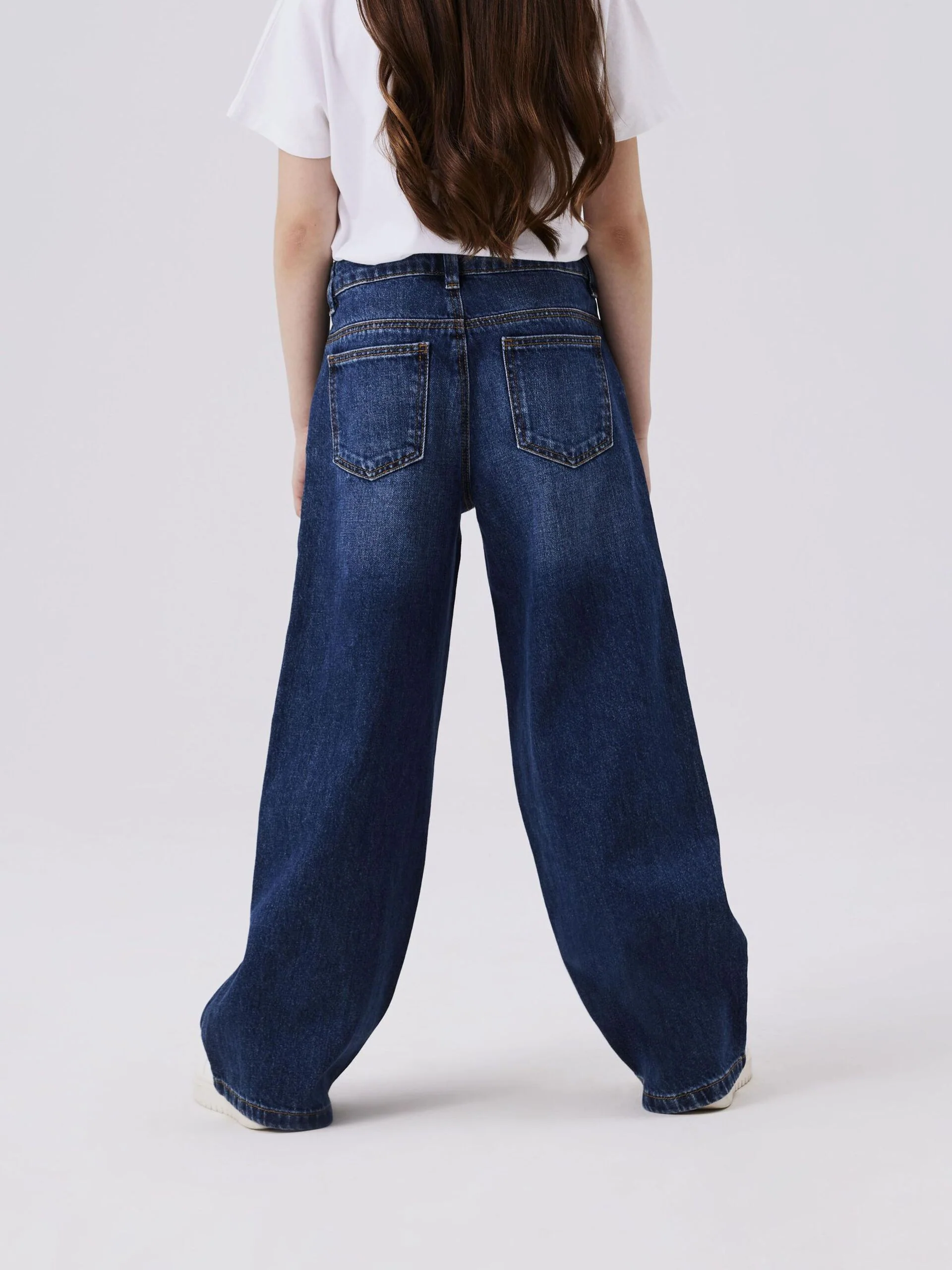 Name It Lasten Farkut, NKFROSE WIDE JEANS 5529 NOOS Indigo - Image 3