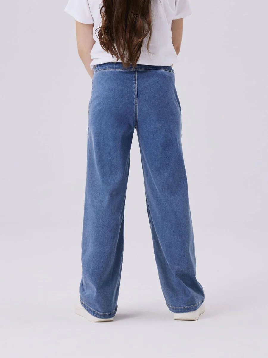Name It Lasten Farkut, NKFSALLI WIDE JEANS NOOS Indigo - Image 2