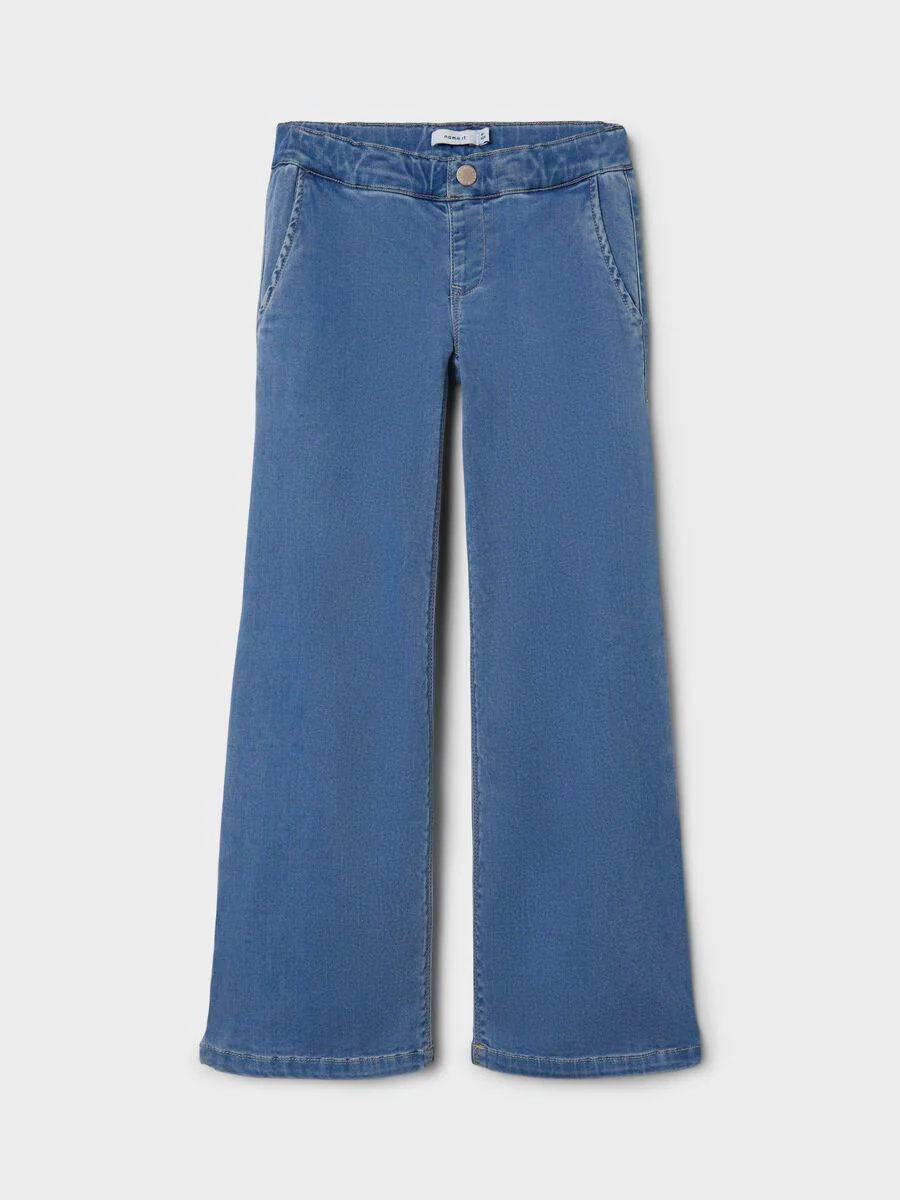 Name It Lasten Farkut, NKFSALLI WIDE JEANS NOOS Indigo - Image 3