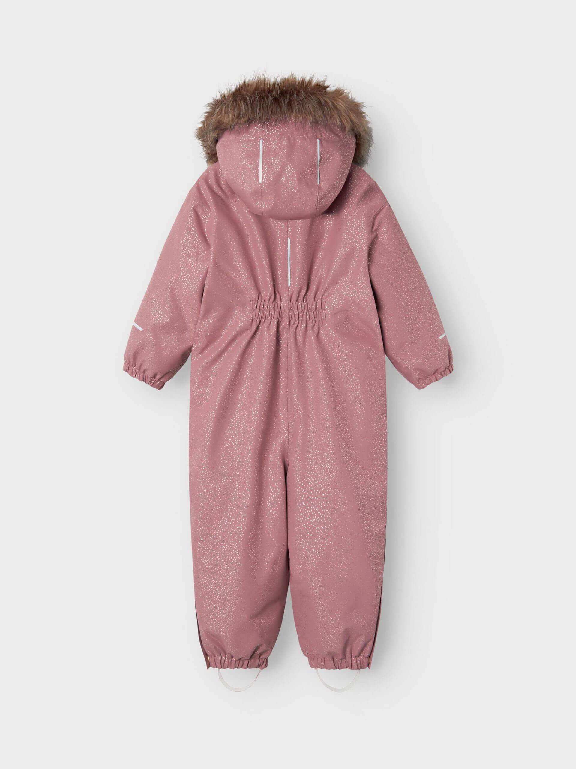 Name It Lasten Haalari, NMFSNOW10 SUIT FRILL GLITTER Vaaleanpunainen Kuosi - Image 2