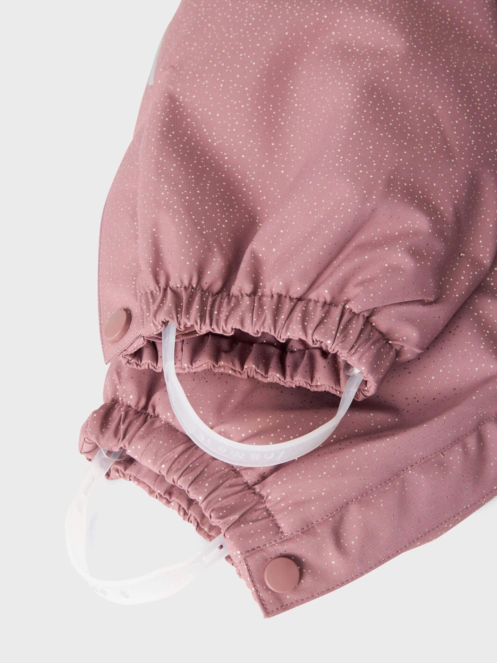 Name It Lasten Haalari, NMFSNOW10 SUIT FRILL GLITTER Vaaleanpunainen Kuosi - Image 4