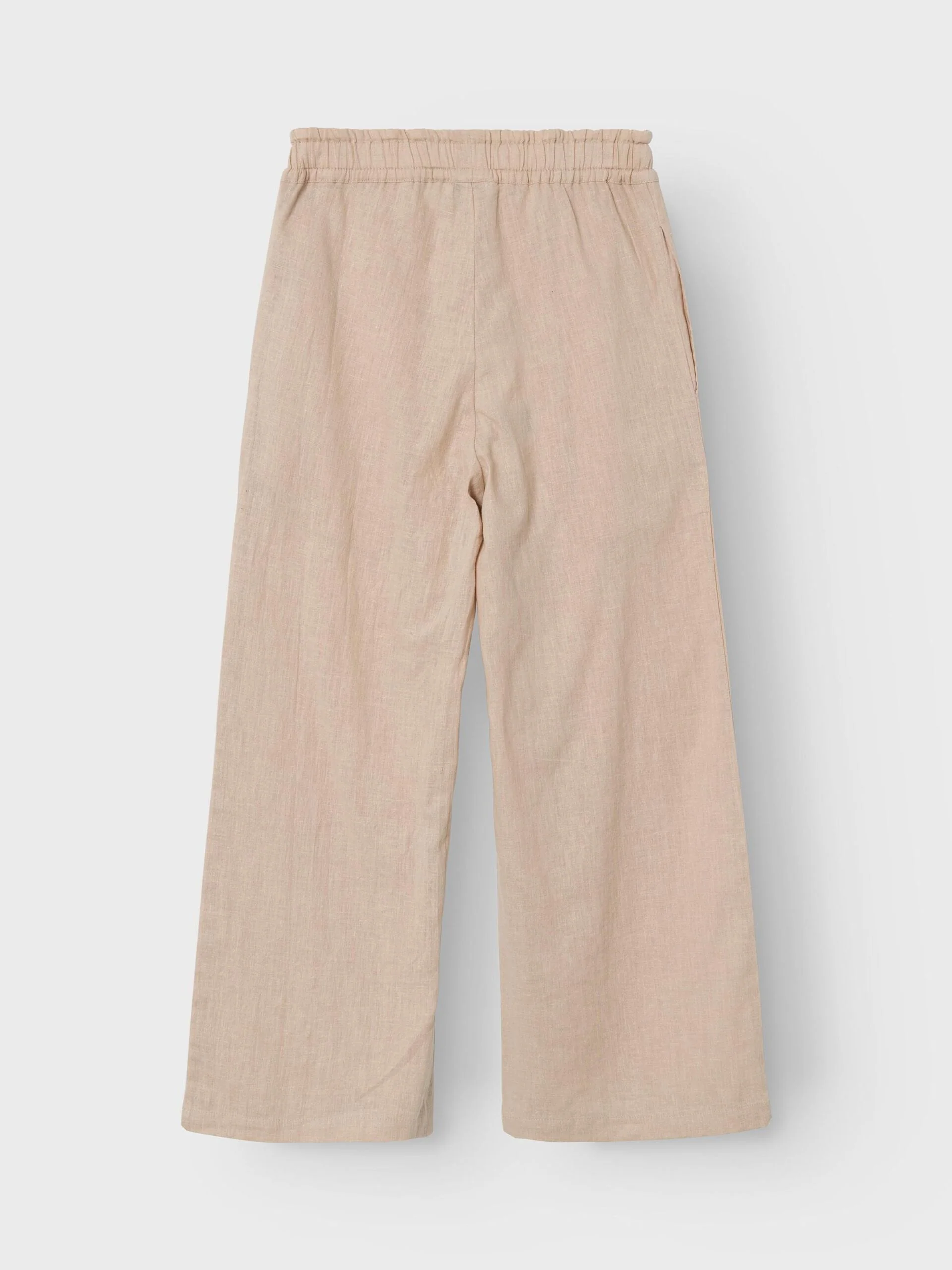 Name It lasten housut, NKFFALINNEN WIDE PANT Beige - Image 3