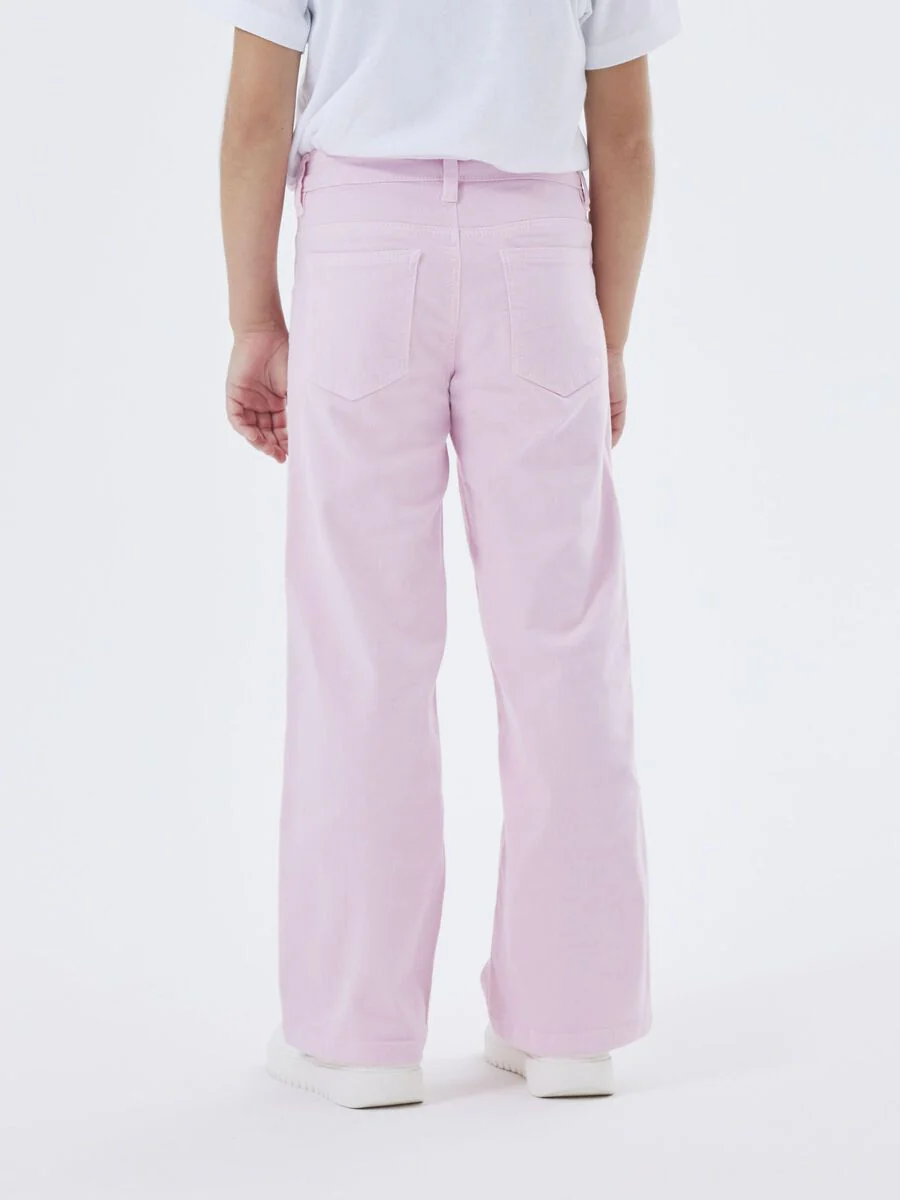Name It Lasten Housut, NKFROSE WIDE TWI PANT Pinkki - Image 2