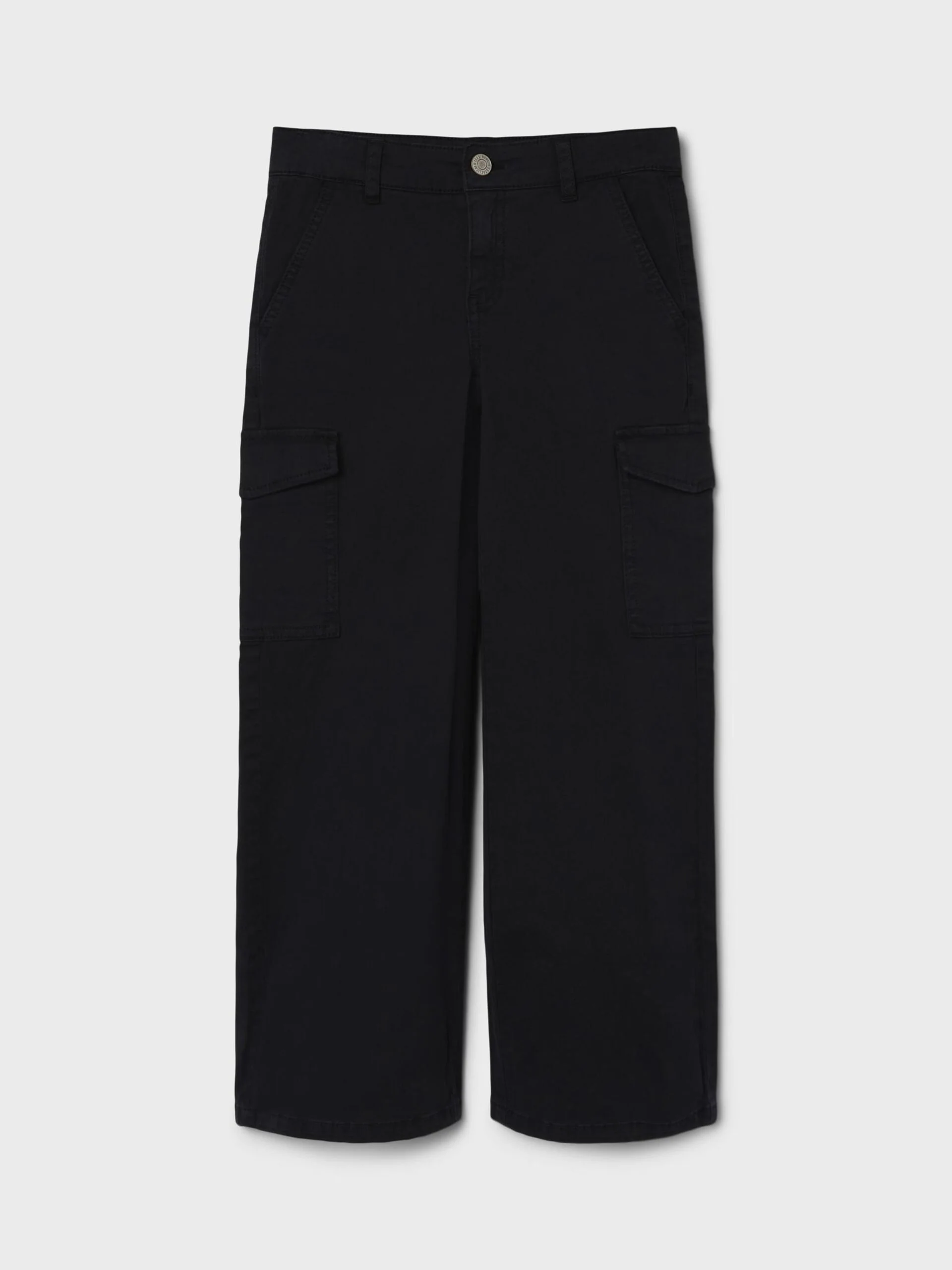 Name It lasten housut, NKFROSE WIDE TWILL CARGO 8101 Musta - Image 2