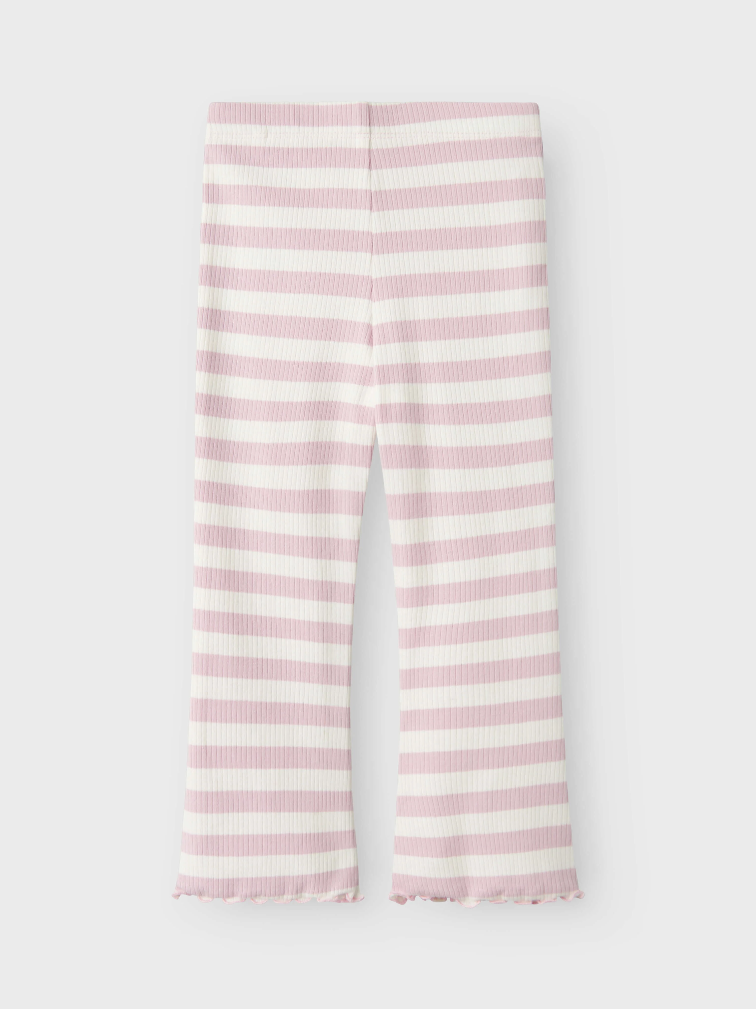 Name It lasten housut, NMFTAIA SLIM BOOTCUT PANT Raidallinen Vaaleanpunainen