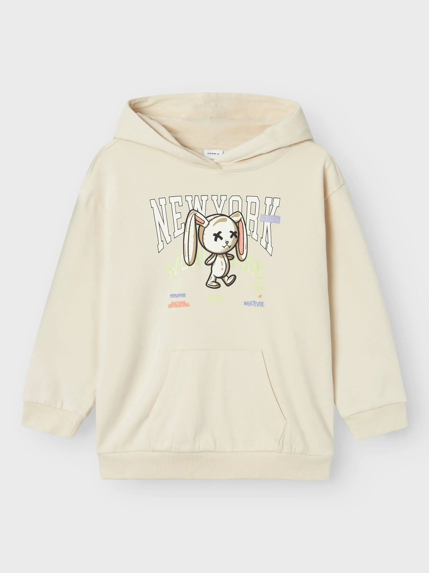 Name It lasten huppari, NKFSAKKO LS RLX LONF SWEAT Beige