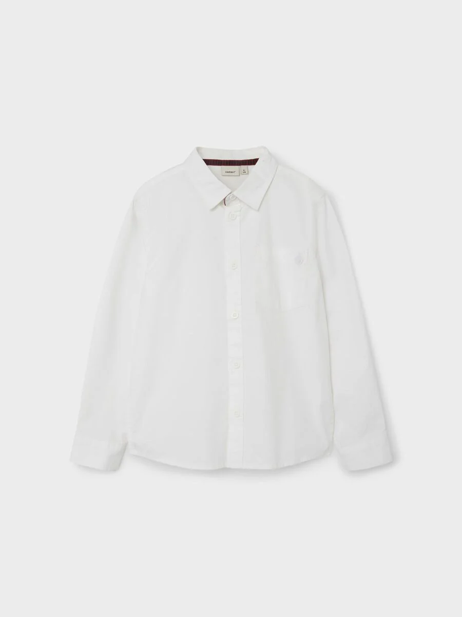 Name It Lasten kauluspaita, NKMNEFRED LS SHIRT NOOS Valkoinen
