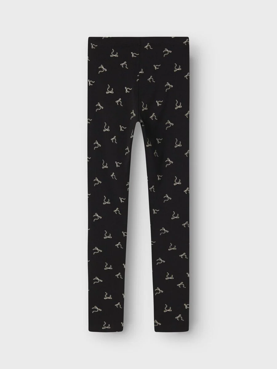 Name It lasten leggingsit, NKFVIVIAN AOP LEGGING Musta Kuosi - Image 2