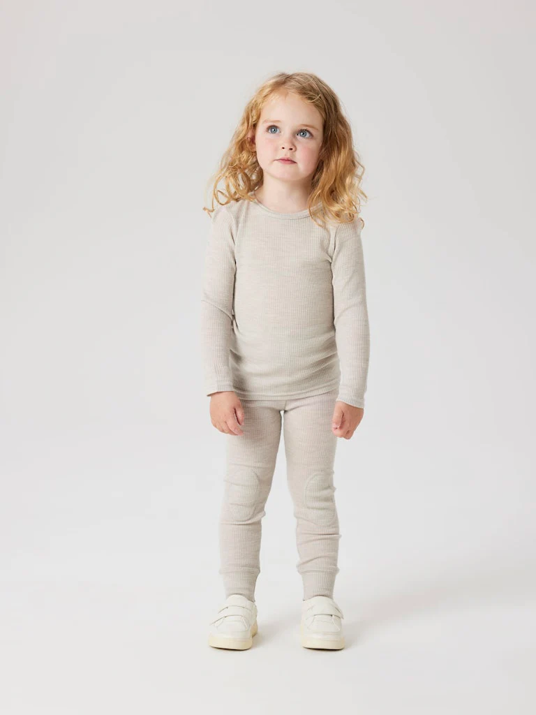 Name It lasten leggingsit, NMNWAX WOOL RIB LEGGING Harmaa - Image 2
