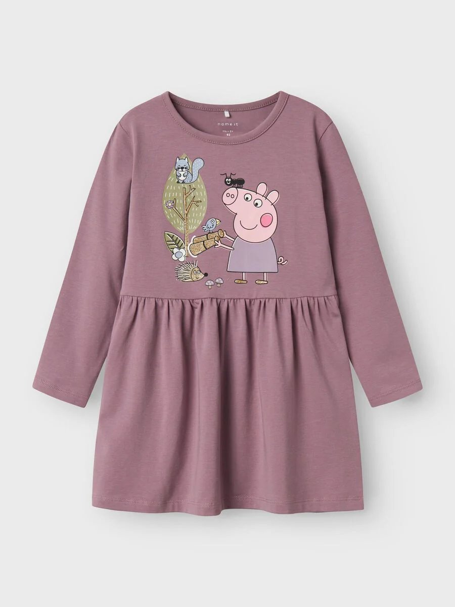 Name It lasten mekko, NMFDYFFI PEPPA LS DRESS Vaaleanpunainen