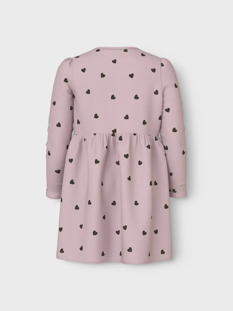Name It lasten mekko, NMFKHEART LS DRESS Vaaleanpunainen Kuosi - Image 2
