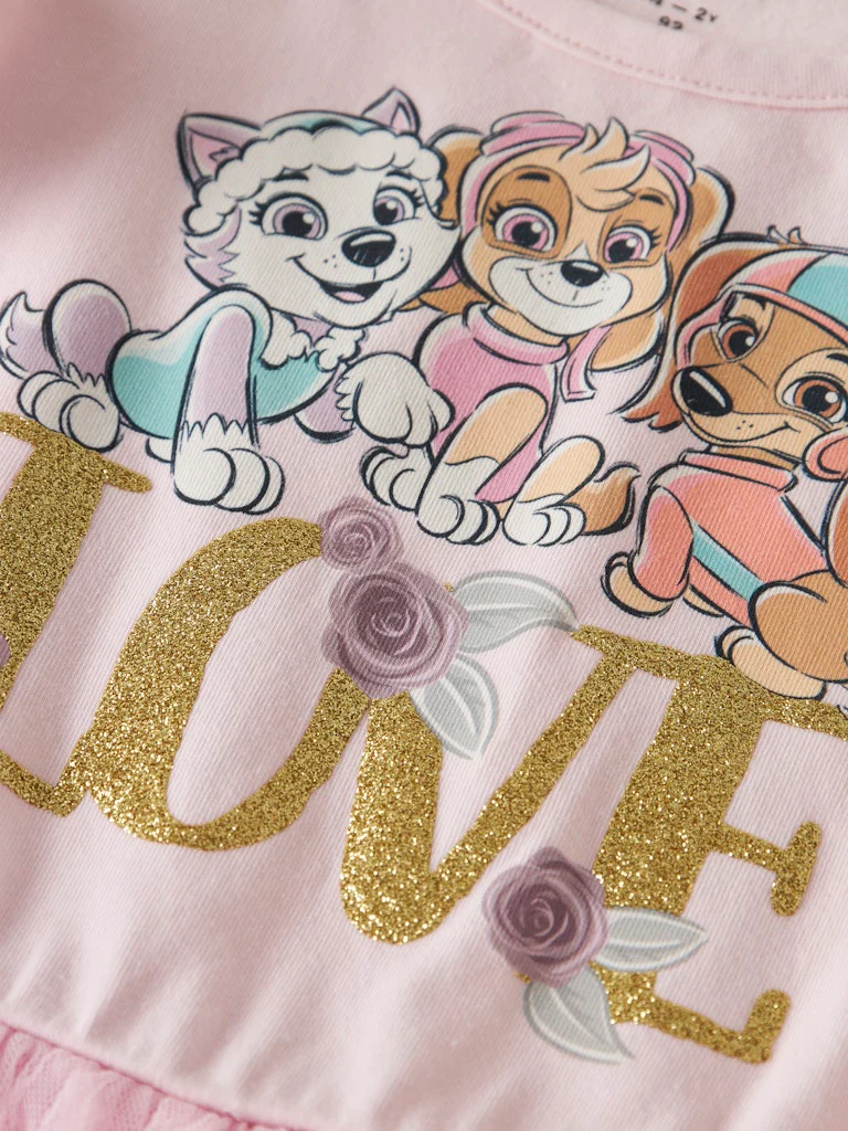 Name It lasten mekko, NMFMEBBA PAWPATROL SS TULLE DRESS CPLG Vaaleanpunainen - Image 3