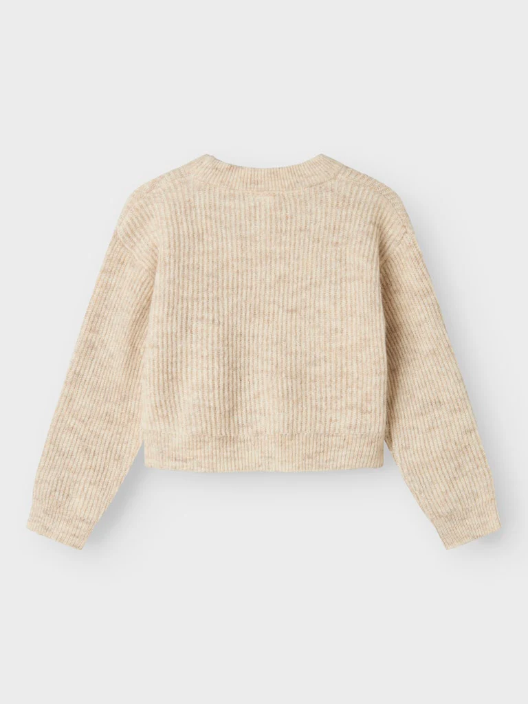 Name It lasten neule, NKFHOLLY LS BOXY SHORT KNIT NOOS Luonnonvalkoinen - Image 2