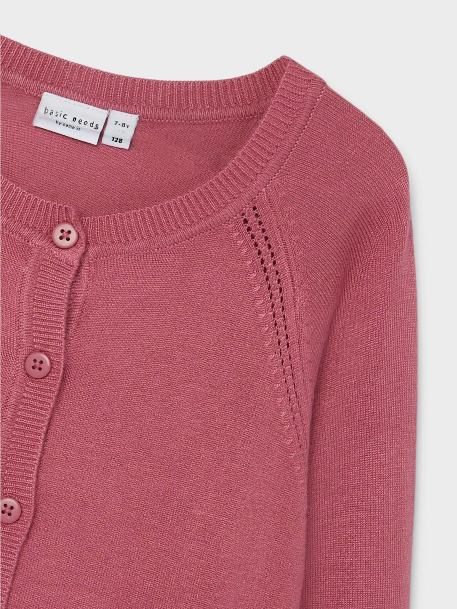 Name It, Lasten Neuletakki, NKFVIONI LS KNIT CARD NOOS Pinkki - Image 3