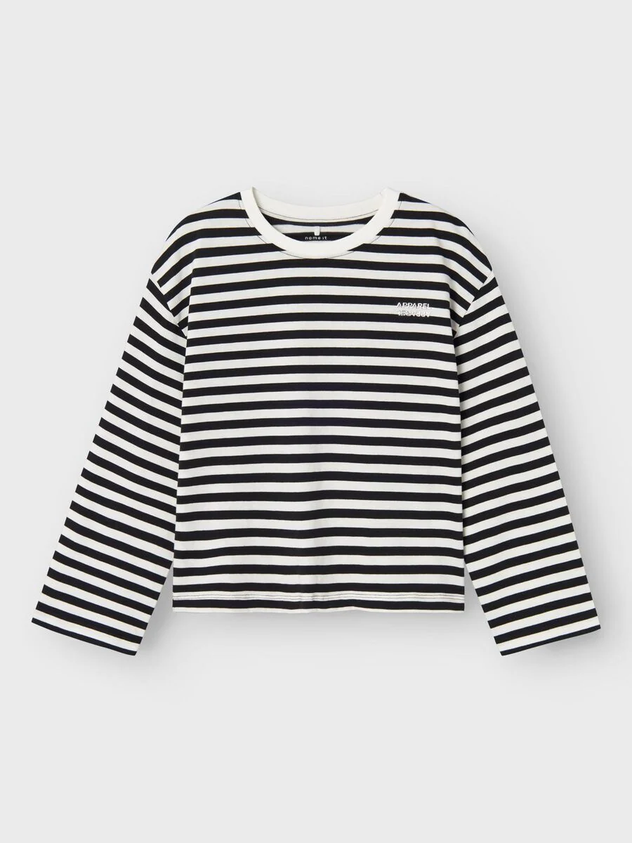 Name It lasten paita, NKFSIMMA LS REG TOP Raidallinen Musta